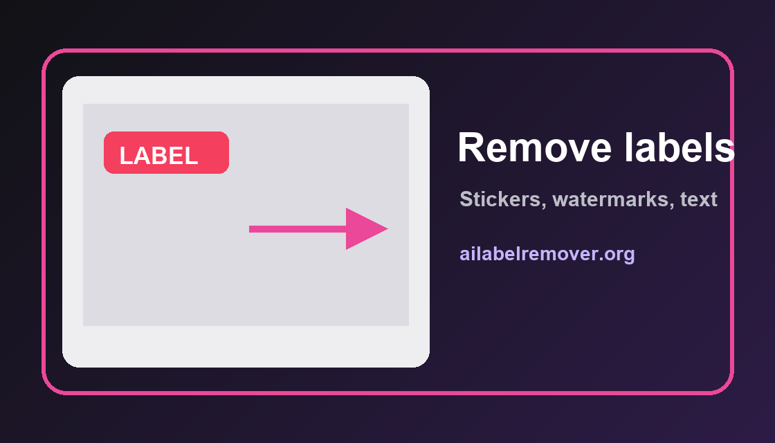 Label and watermark cleanup